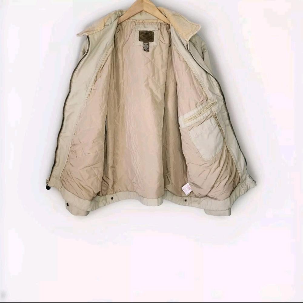 Vintage 90s Faded Glory Tan Canvas Corduroy Collar Jacket Size XL Mens - Picture 3 of 8